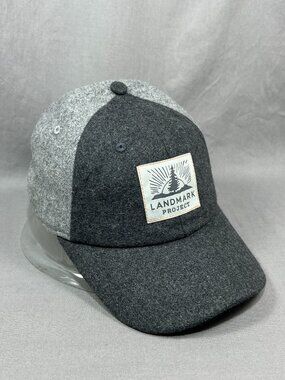 Landmark Project Strapback Hat Gray Wool Blend Outdoor Adjustable Souvenir Mens